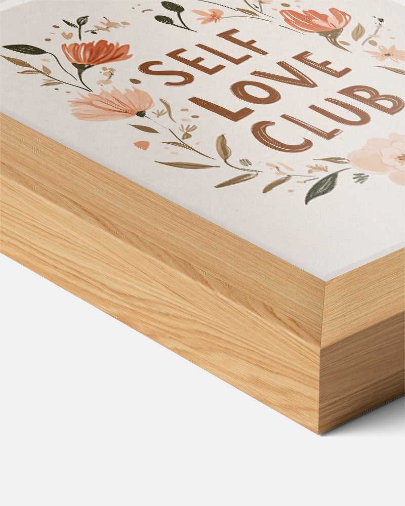Zelfliefde Bloemenposter – kids poster als vrolijke staande wanddecoratie