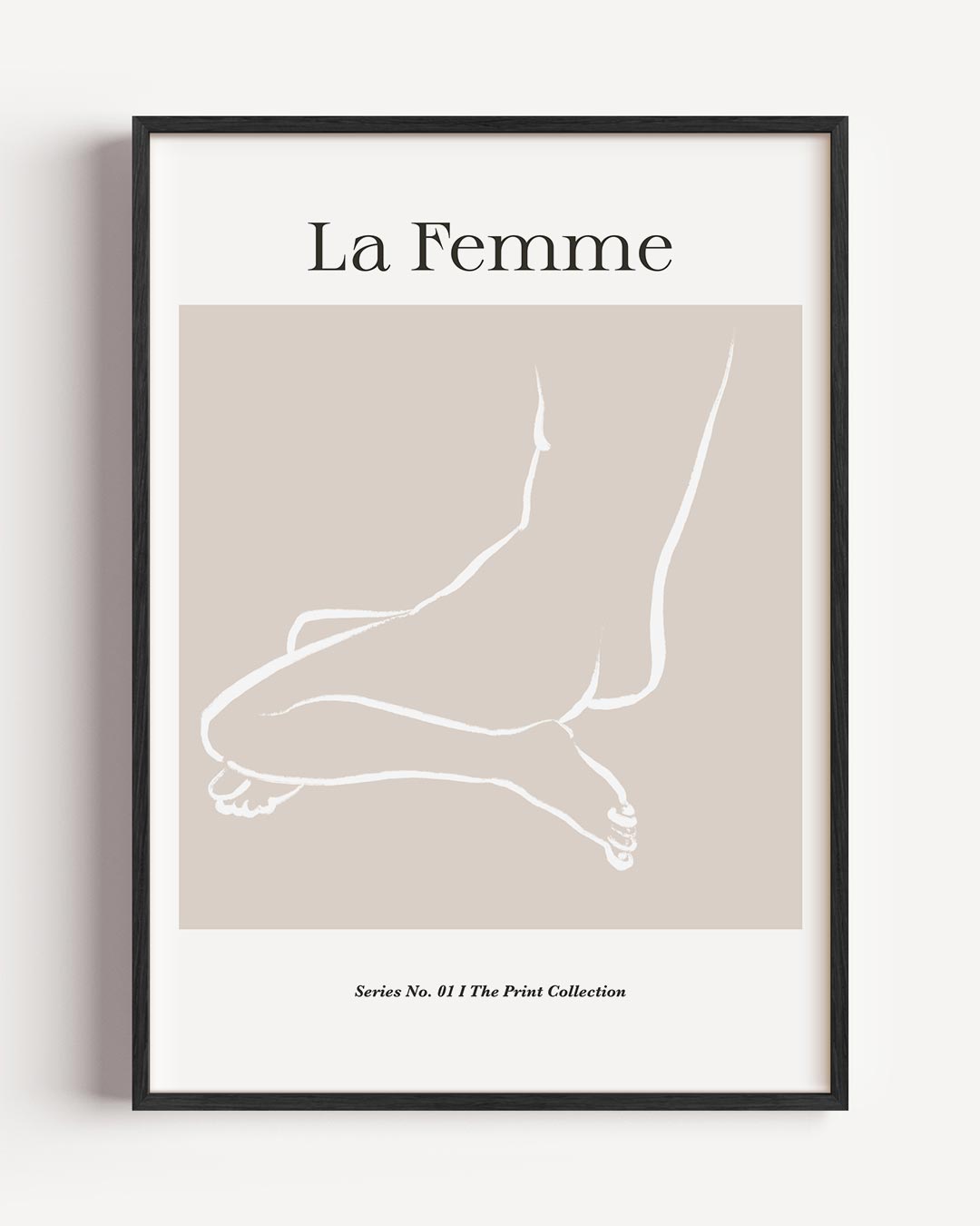 Elegante La Femme – lijntekening portret poster als wanddecoratie