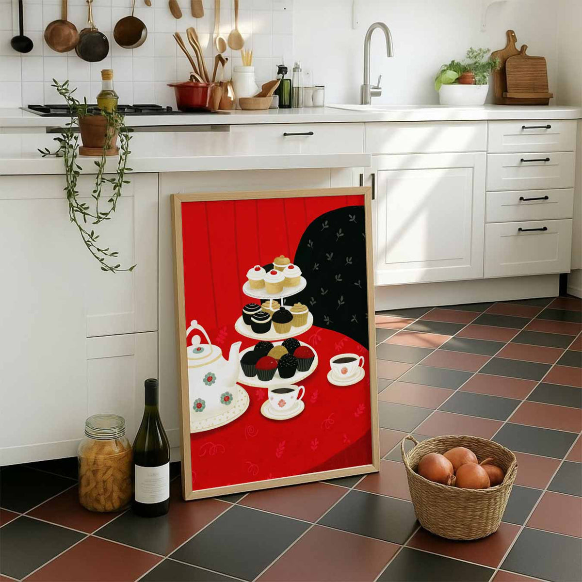 High Tea Verwennerij – staande muurposter voor keuken of eethoek