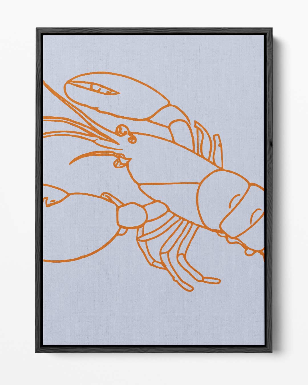 Moderne Oranjekreeft Illustratie – portret kunstwerk als wanddecoratie