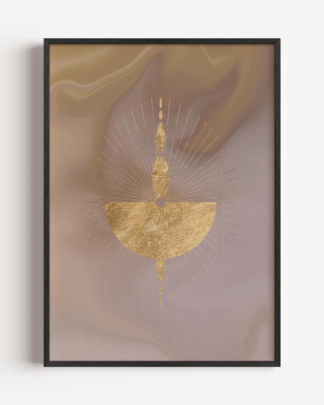 Gouden Sfeerposter – textuur portret poster als wanddecoratie