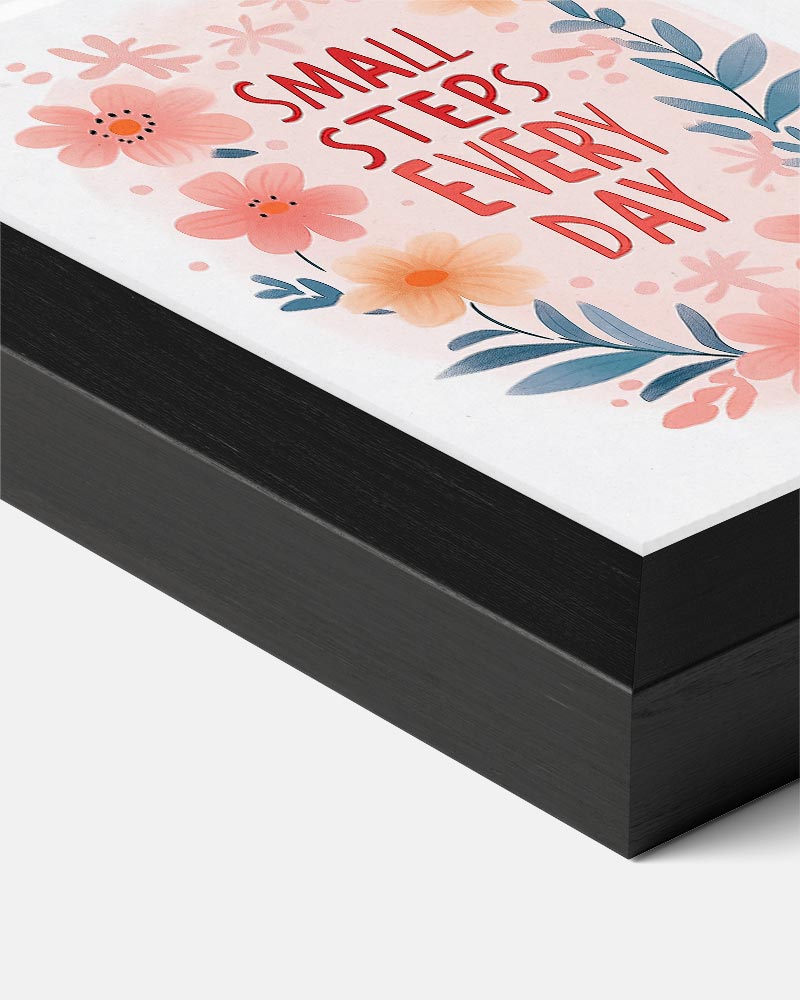 Inspirerende Bloemenposter - Small Steps Every Day – kids portret poster, afbeelding 7
