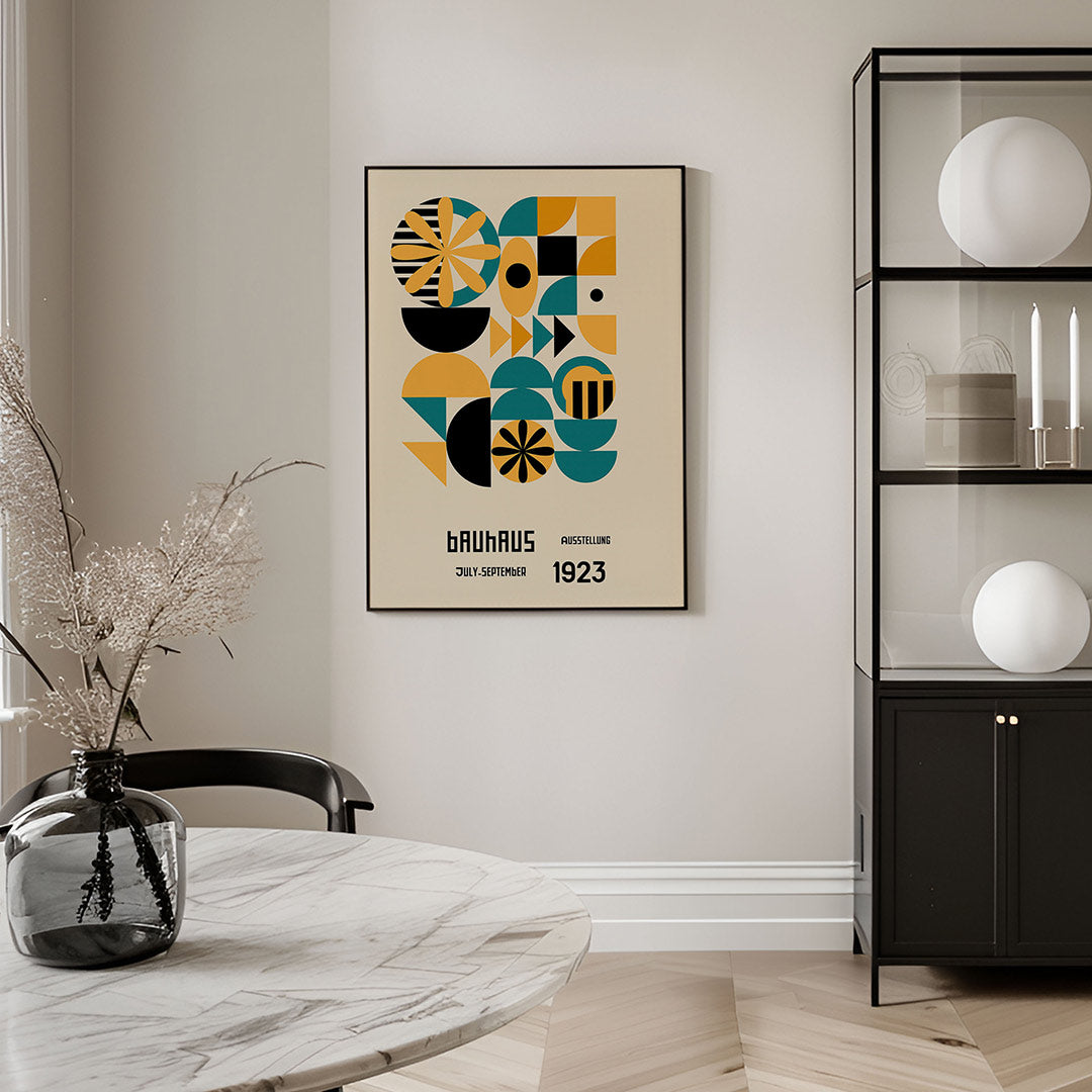 Vorm en kleur – geometrische Bauhaus poster in staand formaat