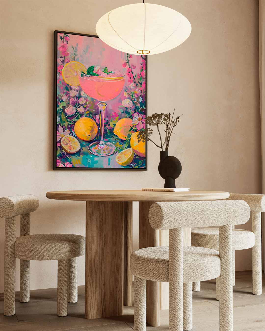 Citrus Bloemenpracht – dibond wanddecoratie in staand formaat