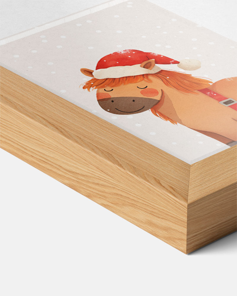 Kerst Pony – kids poster als vrolijke staande wanddecoratie