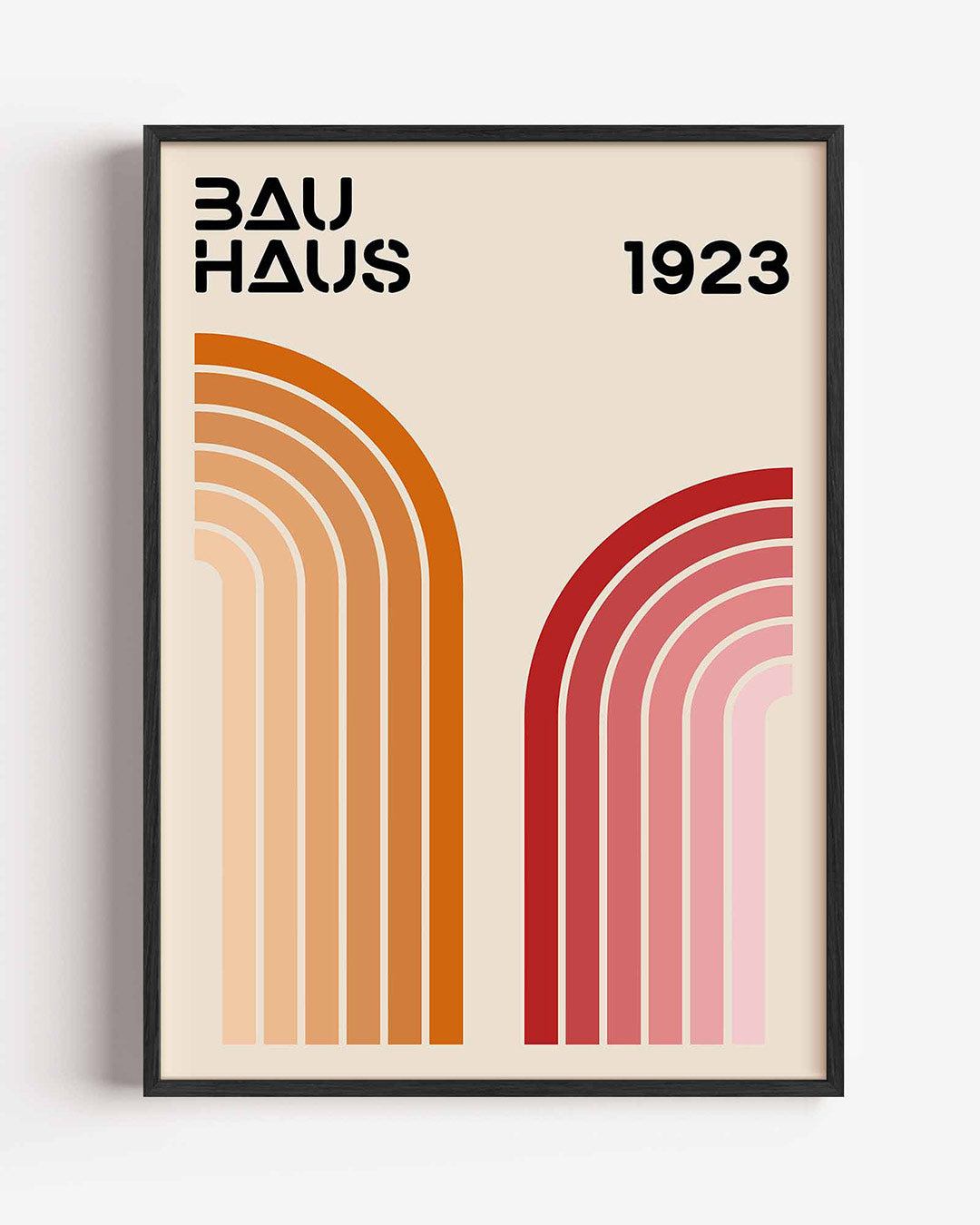 Kleurvlakken en lijnen – staande Bauhaus poster als wanddecoratie