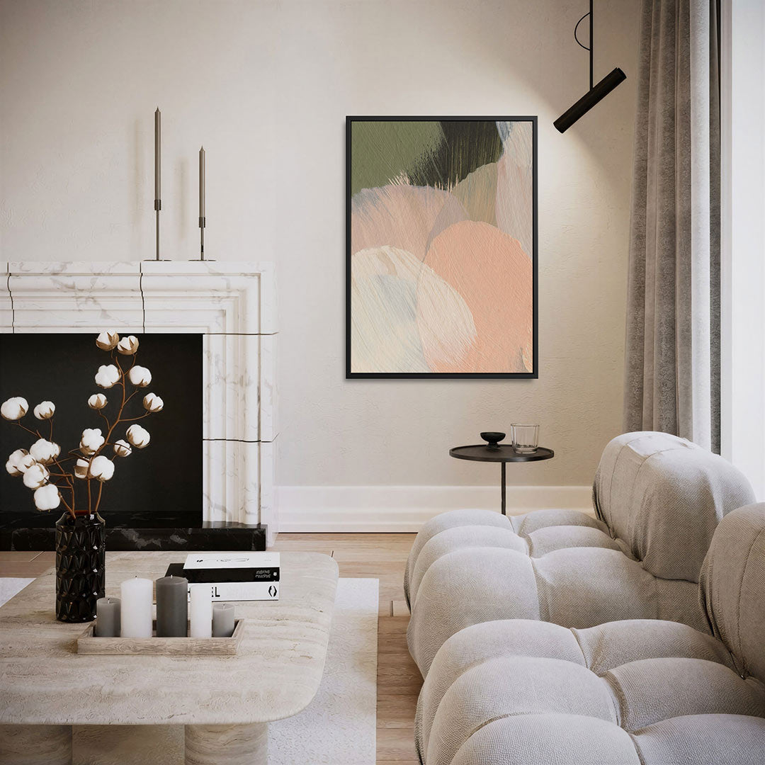 Organische kleurencompositie – moderne staande wandkunst