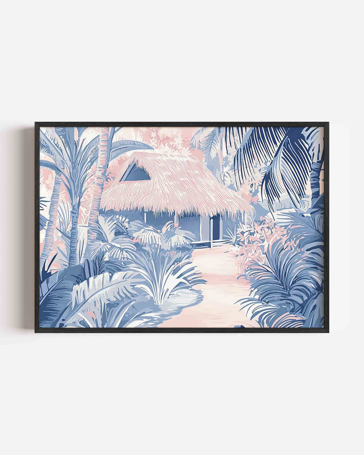 Tropisch huisje – jungle landscape poster als wanddecoratie