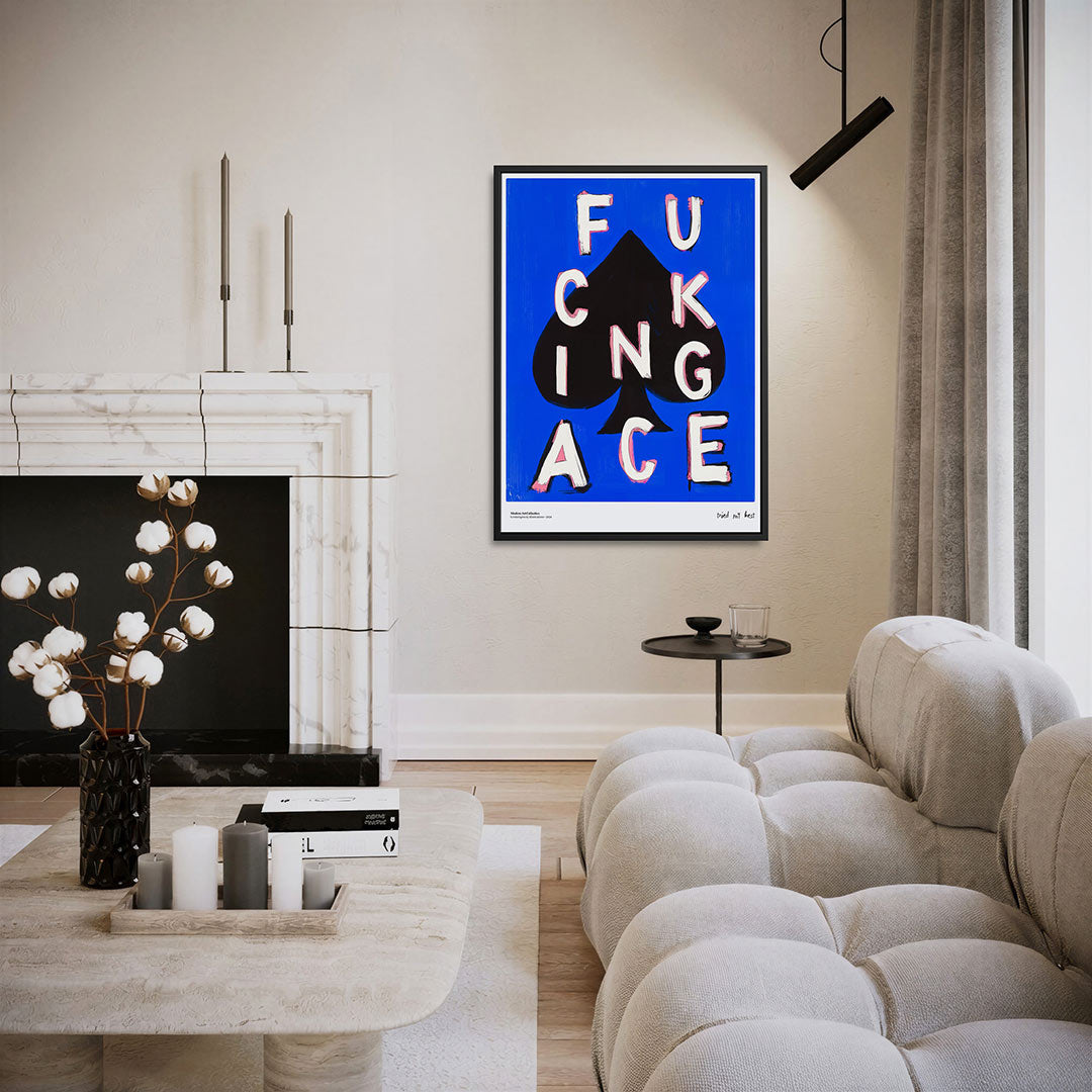 Speelse typografie – moderne staande wandkunst