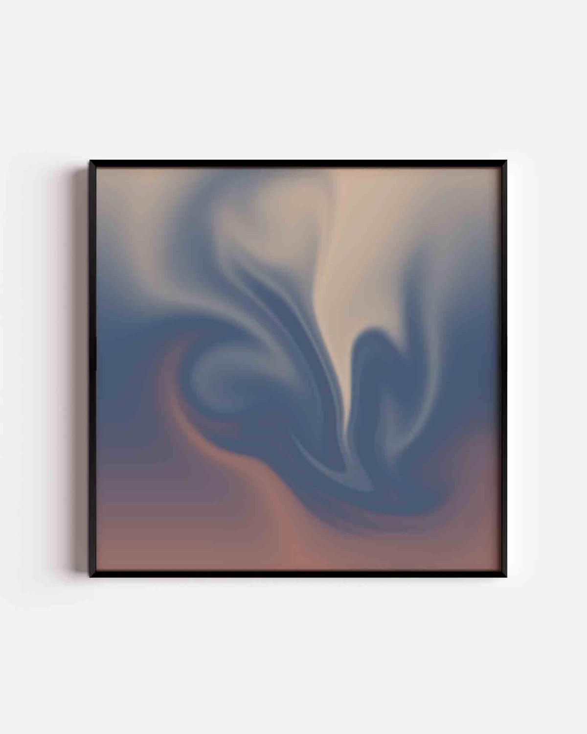 Vloeiende vormen – vierkante poster met kleur en vormen als wanddecoratie