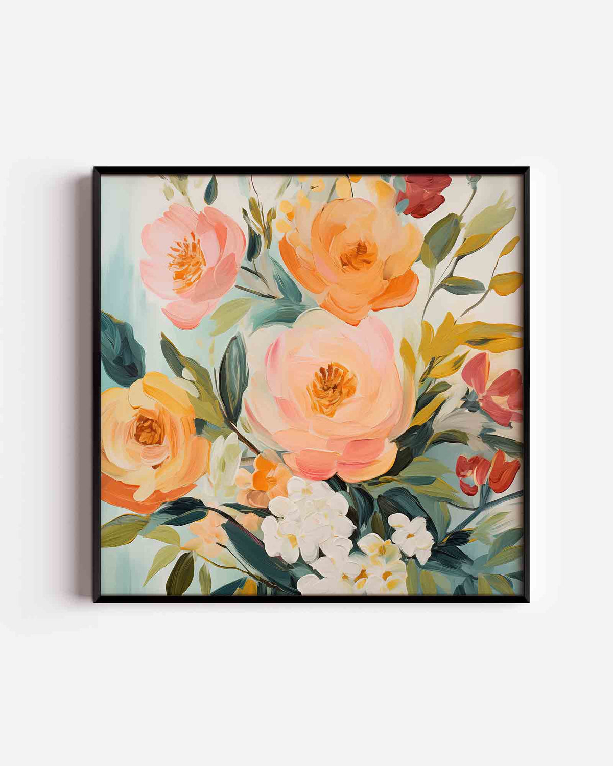 Bloemenpracht – bloemen vierkante poster als wanddecoratie