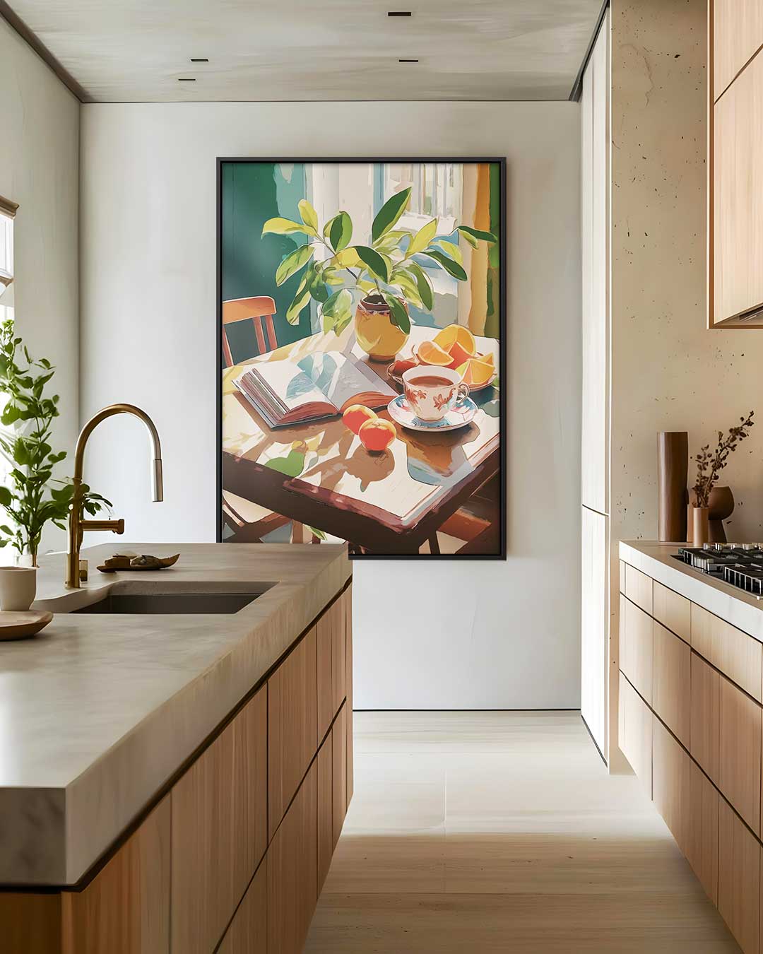 Ontbijt in de Zon – staand kunstwerk voor modern interieur