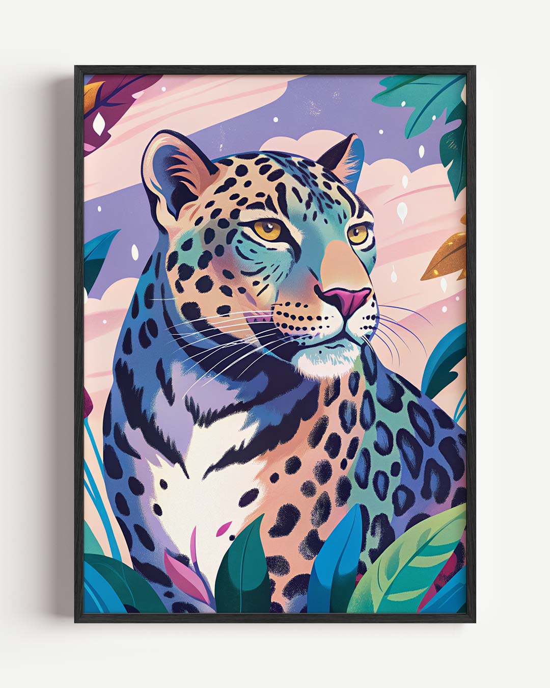 Elegante Luipaard Jungle – dieren portret poster als wanddecoratie