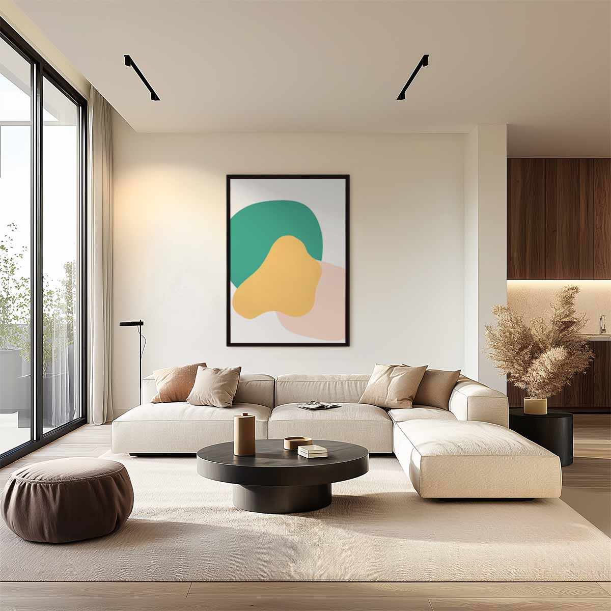 Speelse Kleuren Vormen – plexiglas wanddecoratie in portret formaat