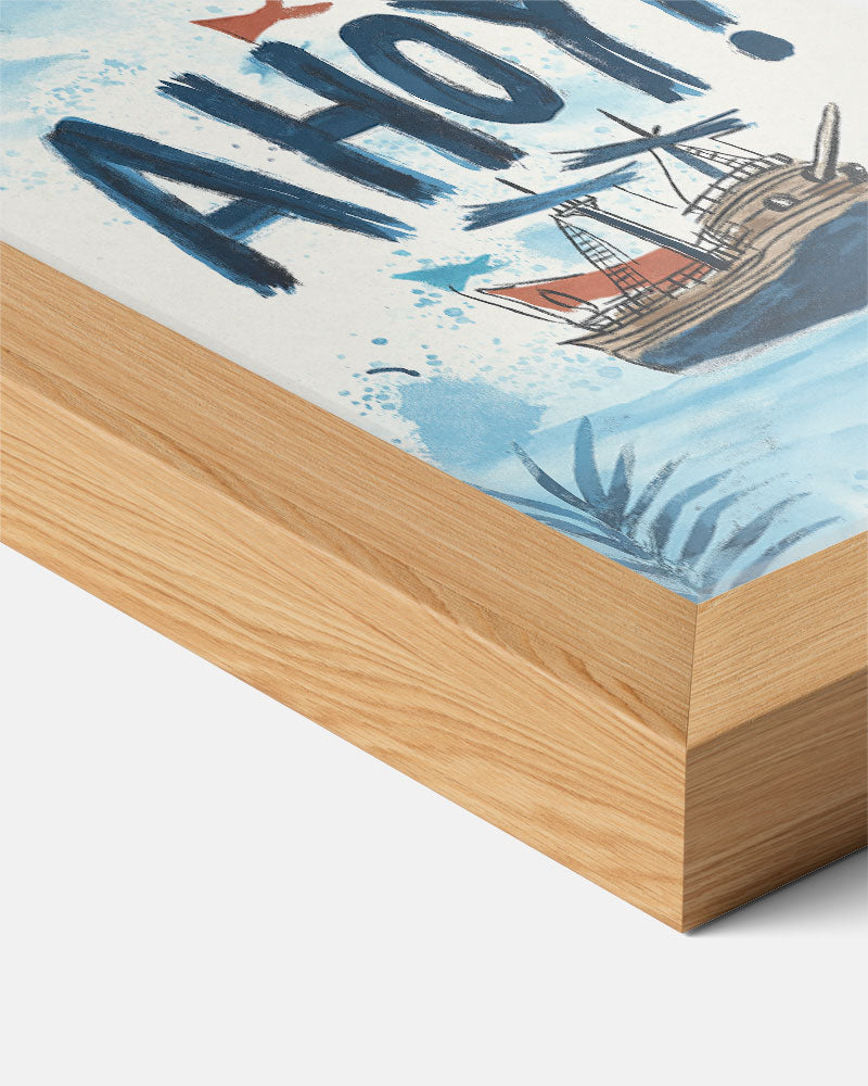 Avontuurlijke Schip Ahoy – kids poster als vrolijke staande wanddecoratie