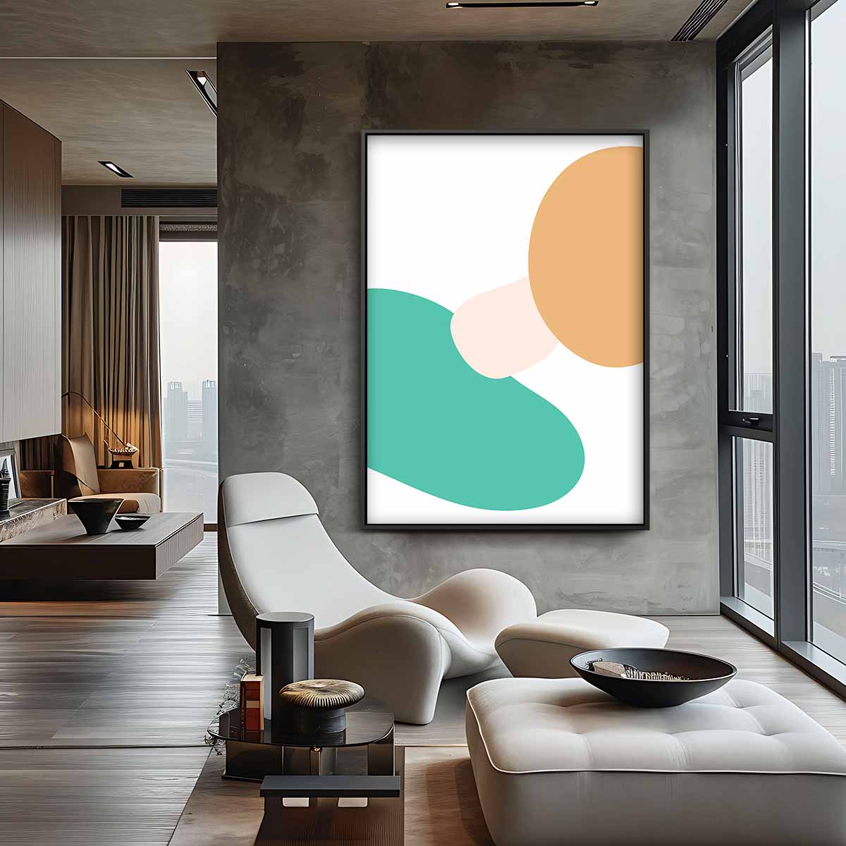 Vrolijke Kleurenmix – canvas wanddecoratie in portret formaat