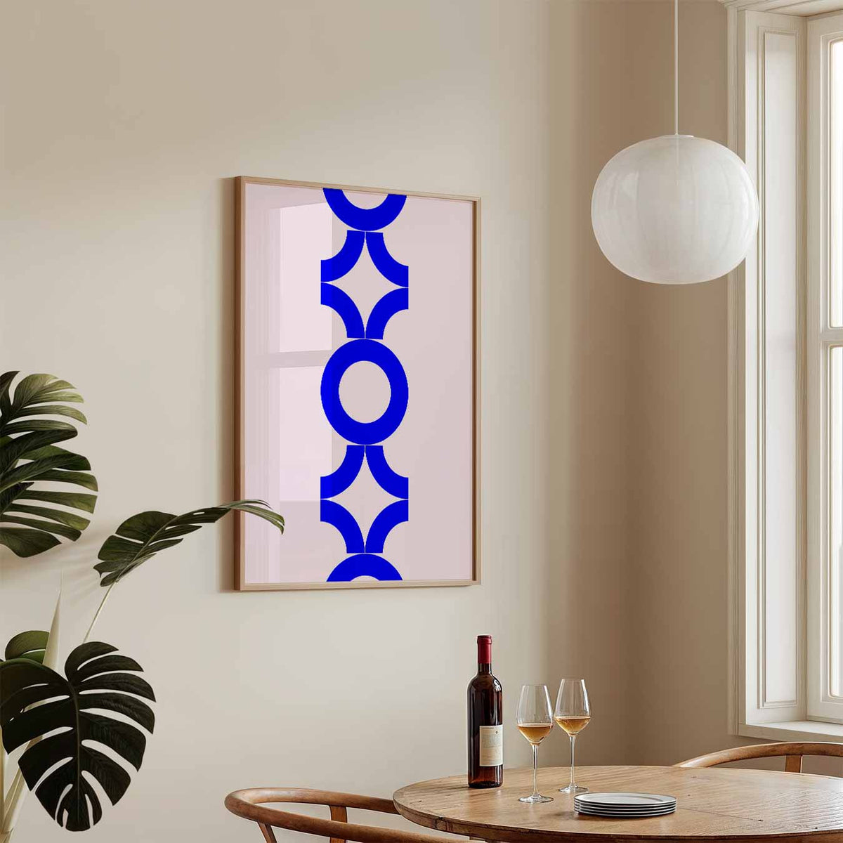 Geometrische Elegantie – zomerse wandkunst als portret poster