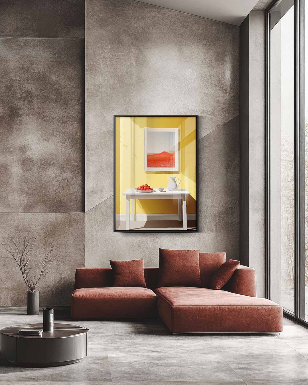 Zonovergoten Stil Leven – staande wandkunst voor woonkamer of interieur