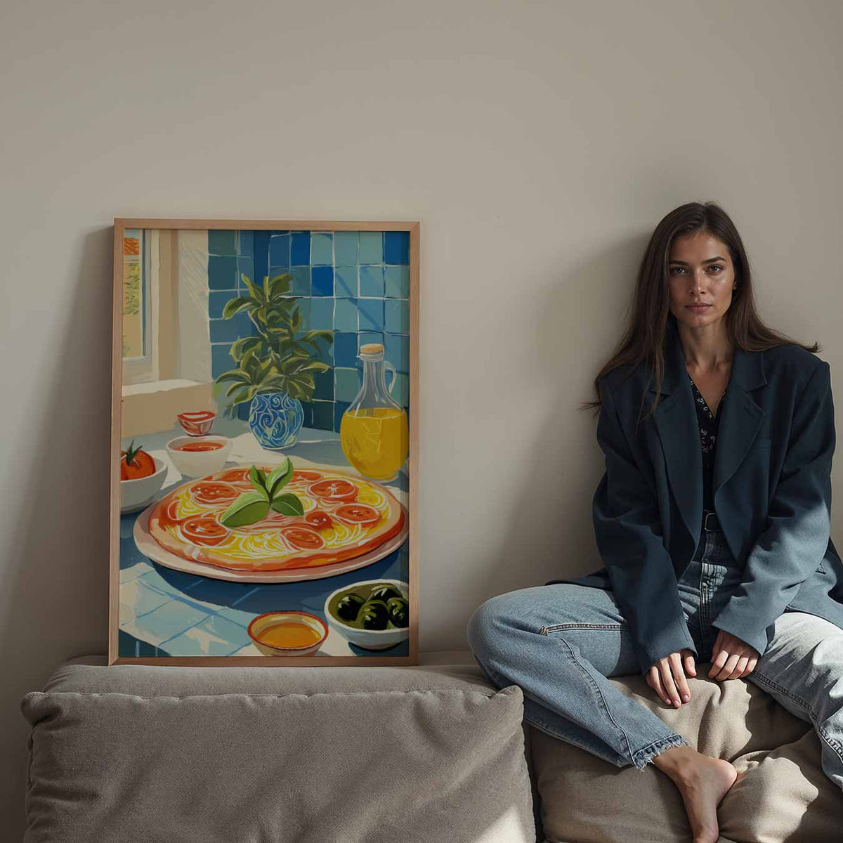 Mediterrane Keuken – staande keuken wanddecoratie van WallArtistic
