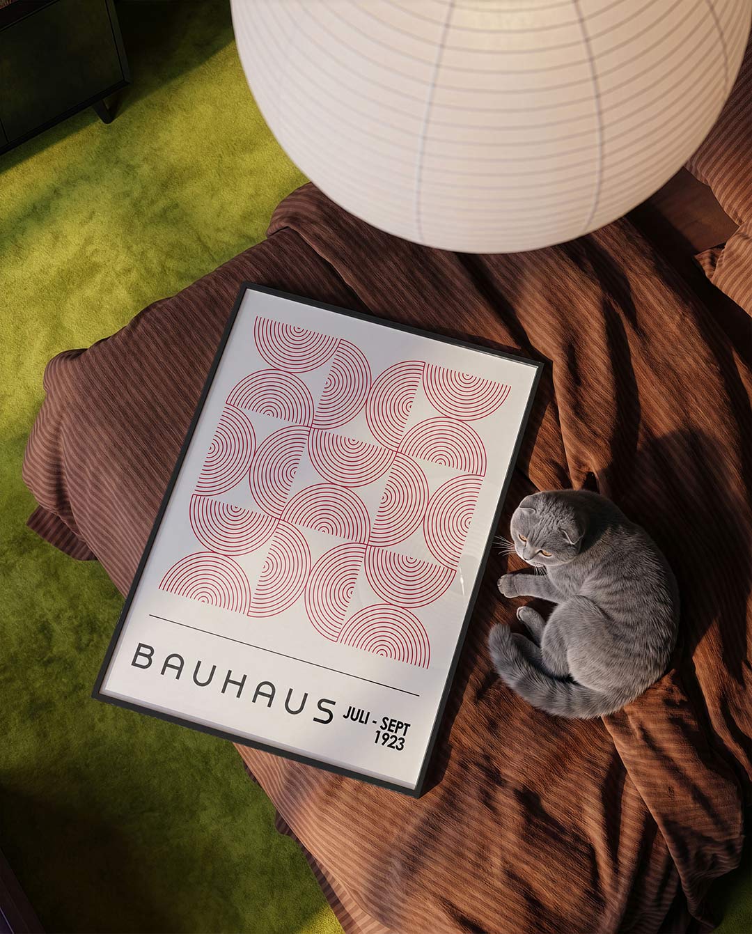Cirkelritme – moderne Bauhaus wandkunst als poster