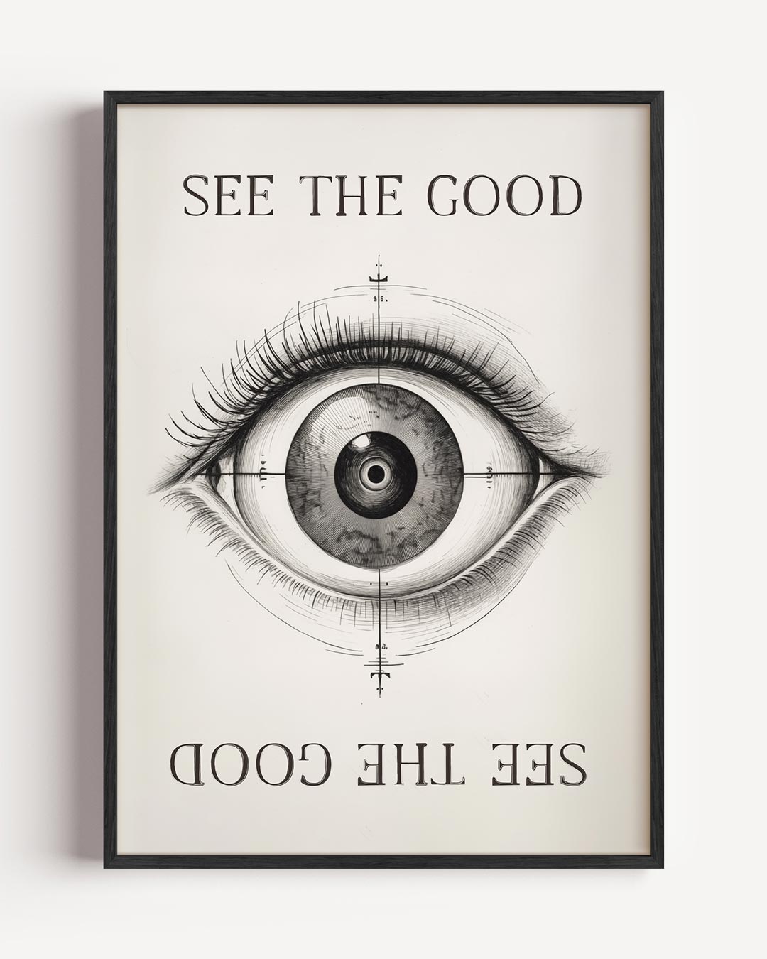 Inspirerende Oogposter – typografie portret poster als wanddecoratie