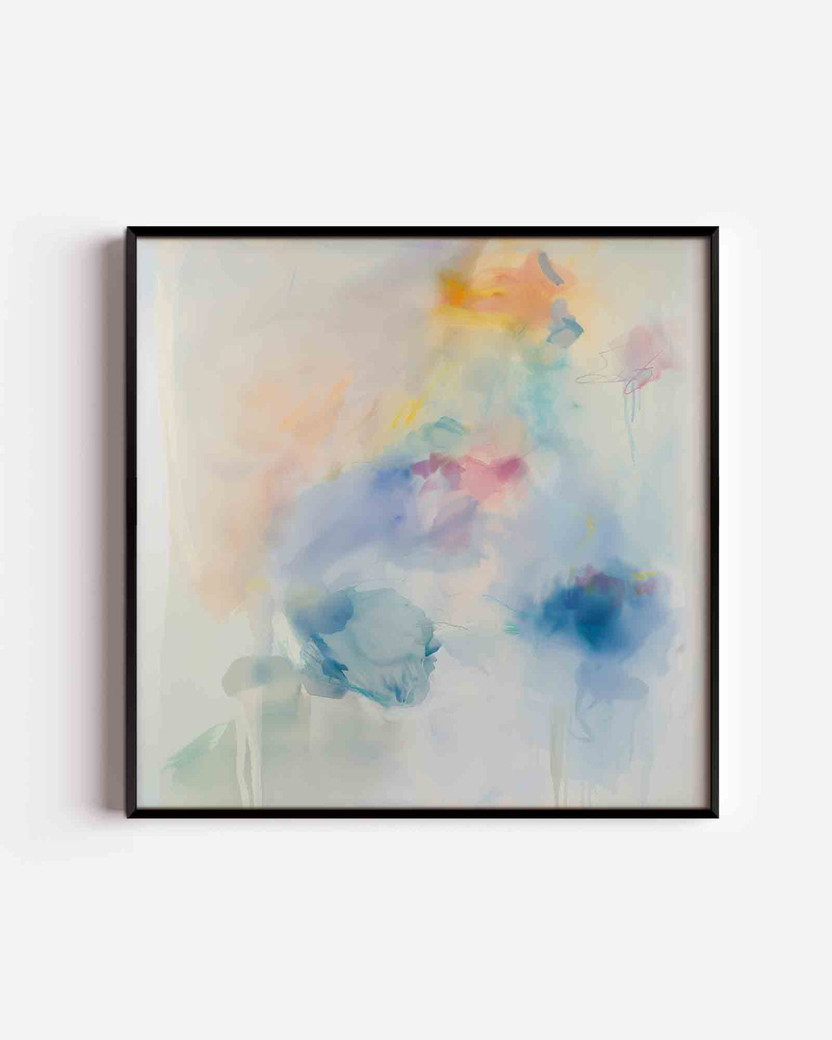 Abstracte kleurencompositie – vierkante poster met kleur en vormen als wanddecoratie