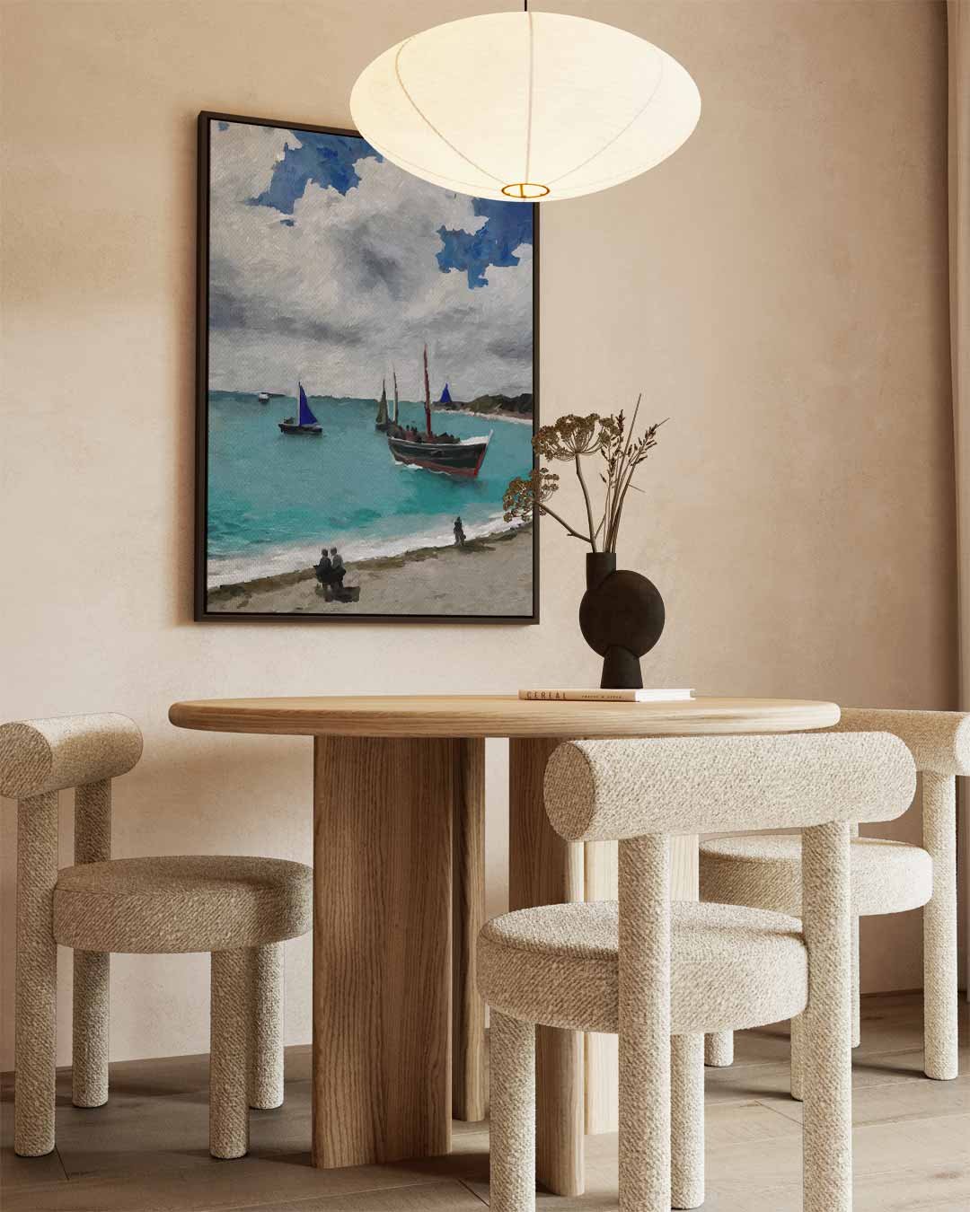 Zomerzeilen aan de Kust – staand kunstwerk voor modern interieur