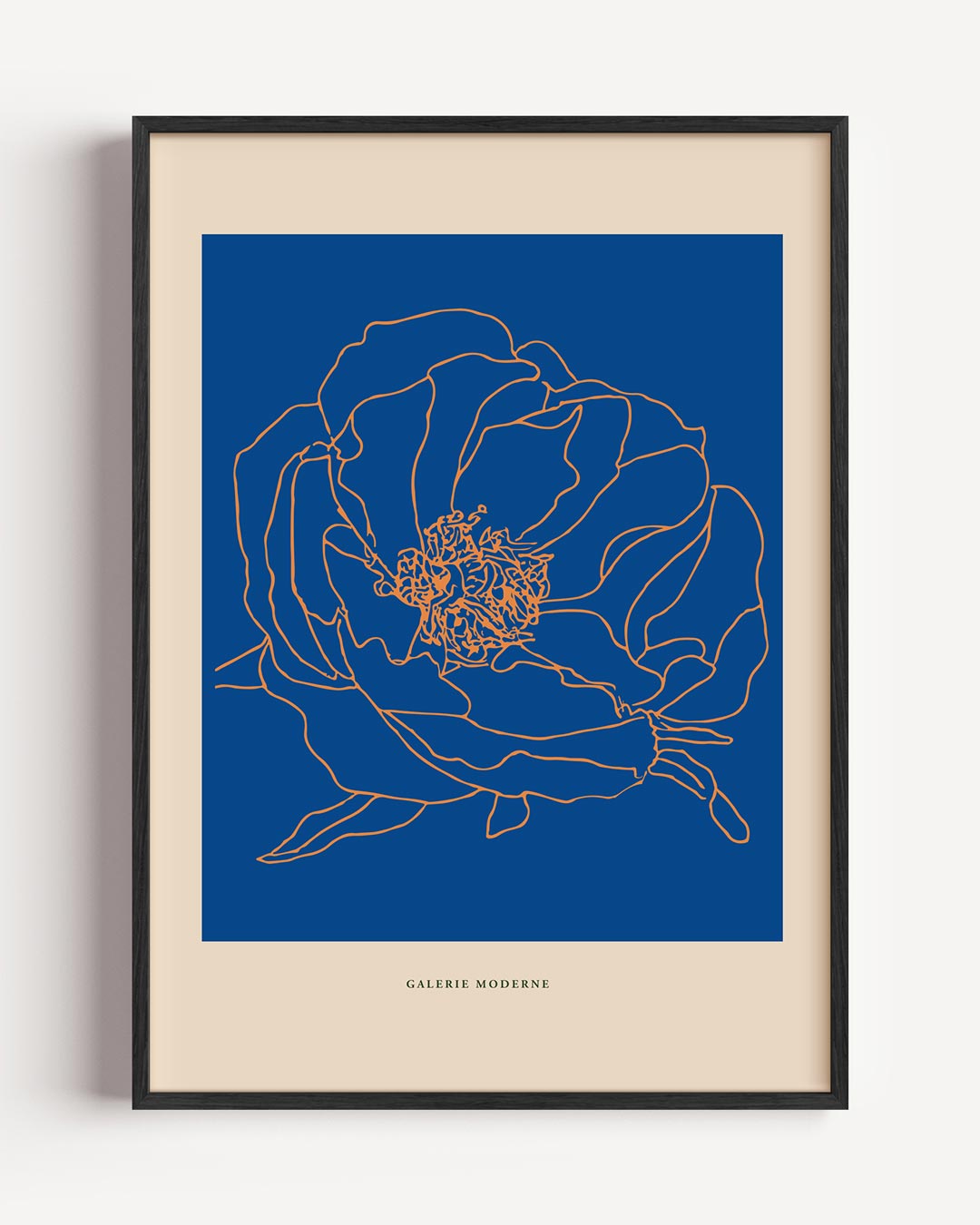 Moderne Bloemenlijn Kunstposter – bloemen portret poster als wanddecoratie