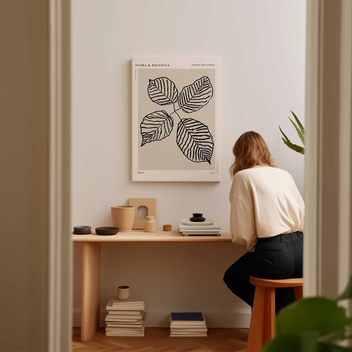 Botanische Bladprint – modern portret kunstwerk van WallArtistic