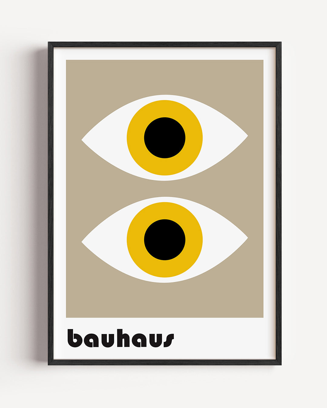 Oogvormen en kleur – staande Bauhaus poster als wanddecoratie