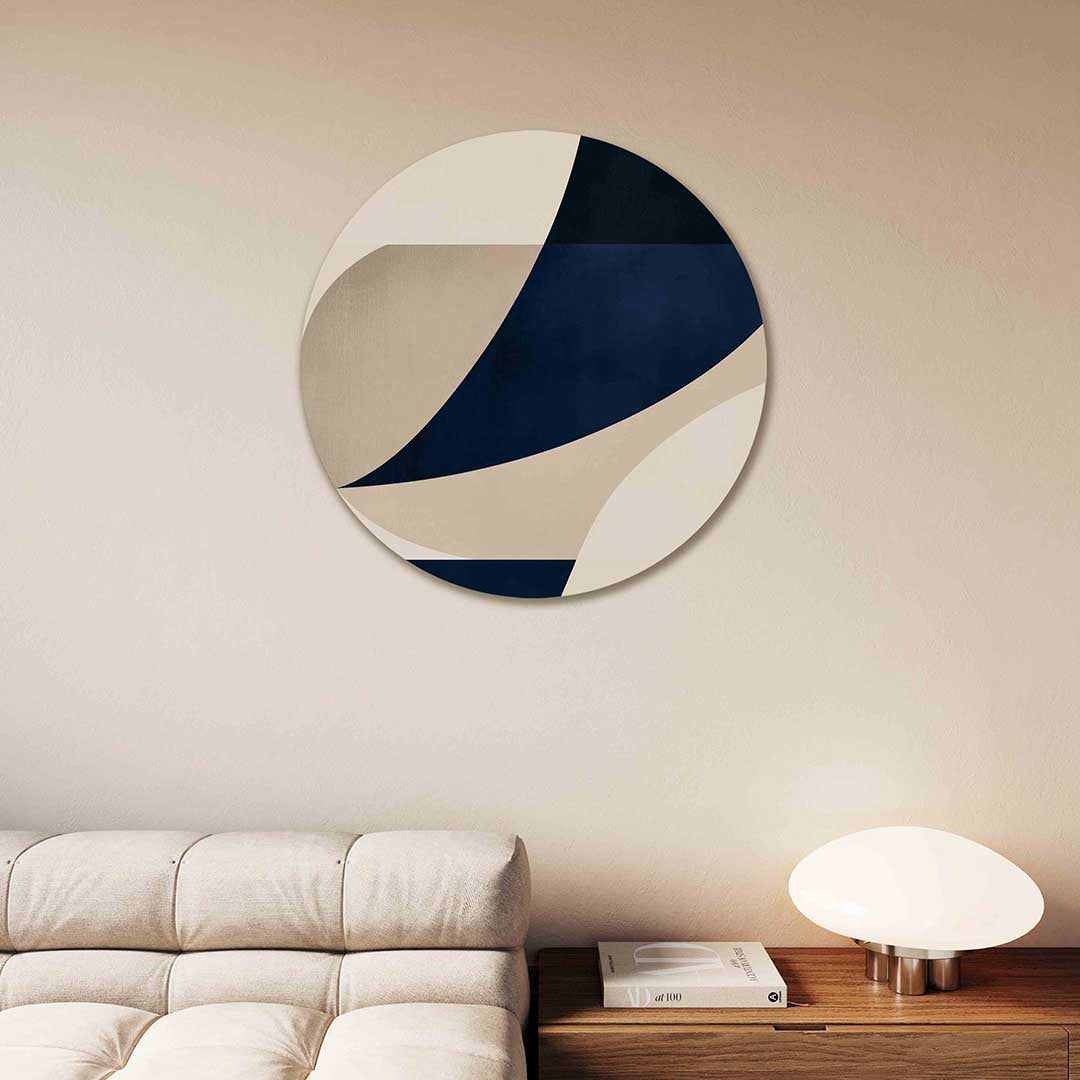 Abstracte vormen – moderne abstracte muurcirkel voor aan de muur