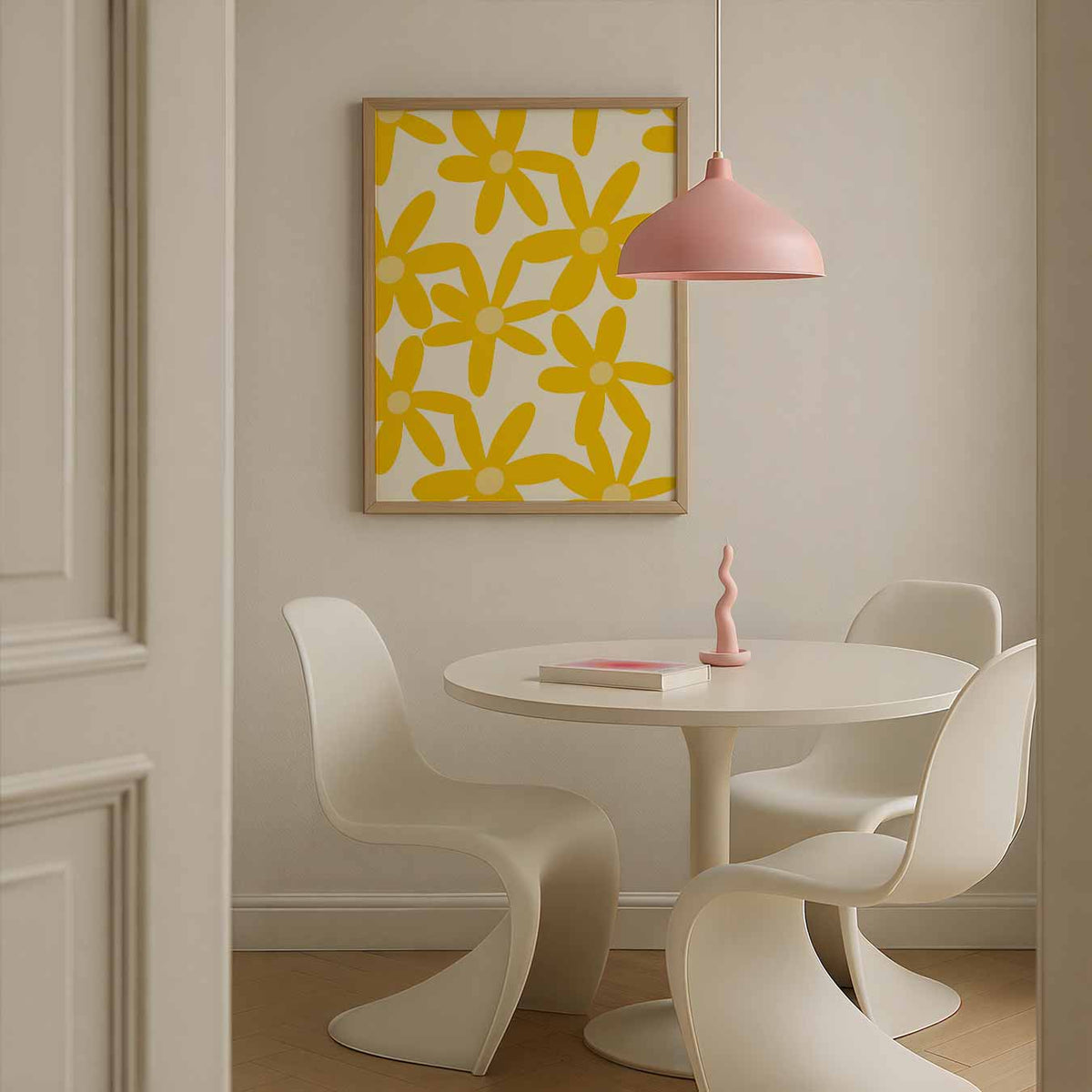 Zonnestralen Bloemenposter – bloemen poster in staand formaat