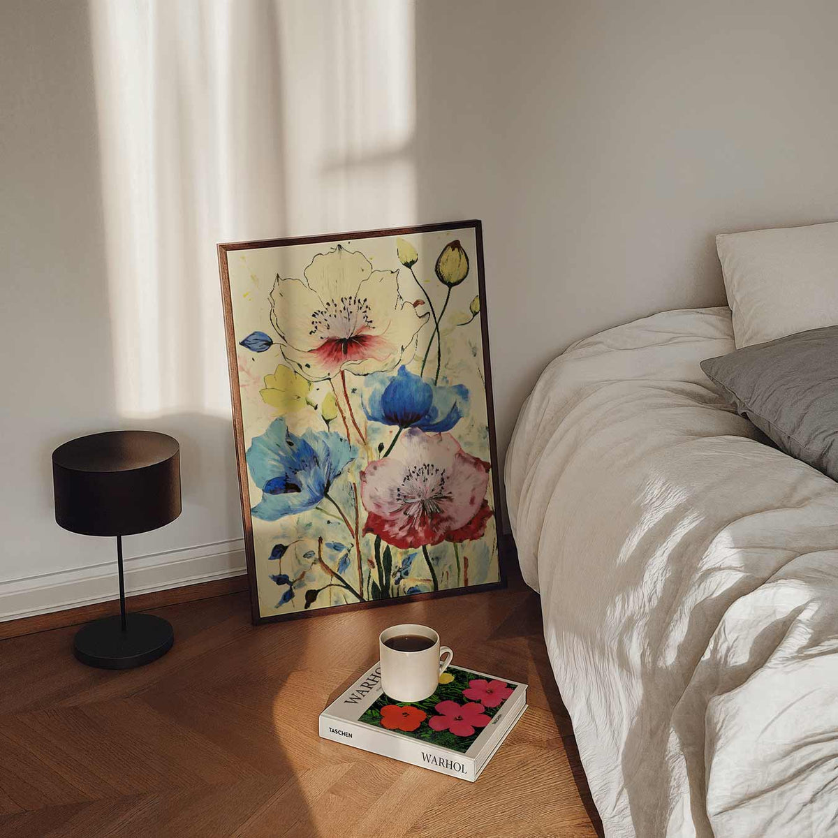 Bloemenpracht op Canvas – staande bloemen wanddecoratie van WallArtistic