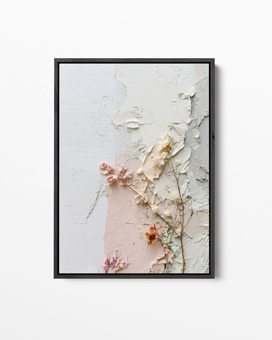 Textuur en bloemen – staand wanddecoratie kunstwerk