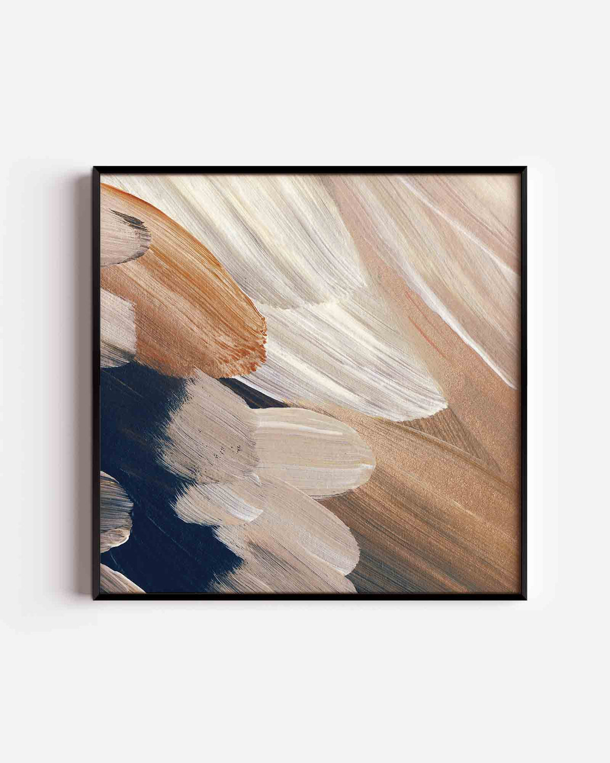 Abstracte penseelstreken – schilderkunst vierkante poster als wanddecoratie