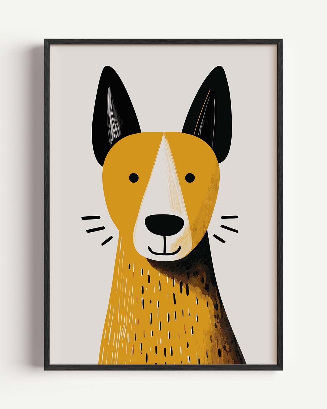 Schattige Hondenportret – kids portret poster als wanddecoratie