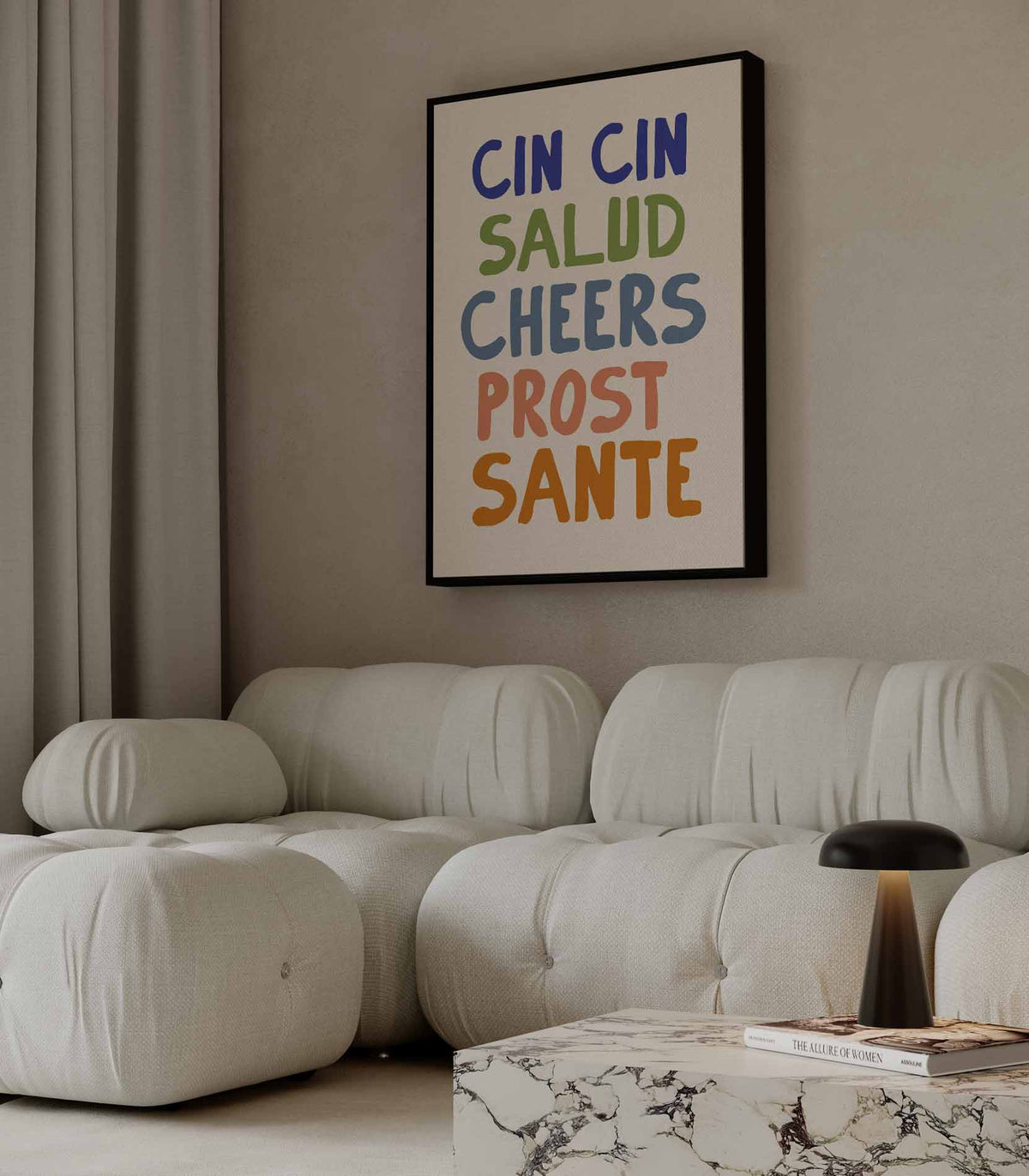 Internationale Proost – canvas wanddecoratie in portret formaat