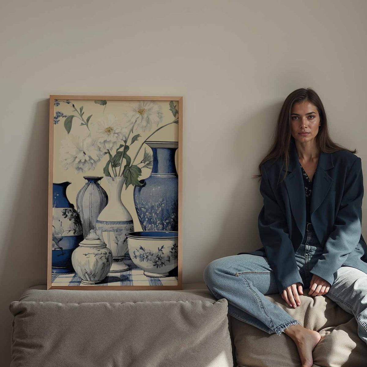 Stijlvolle Bloemvazen – staande keuken wanddecoratie van WallArtistic