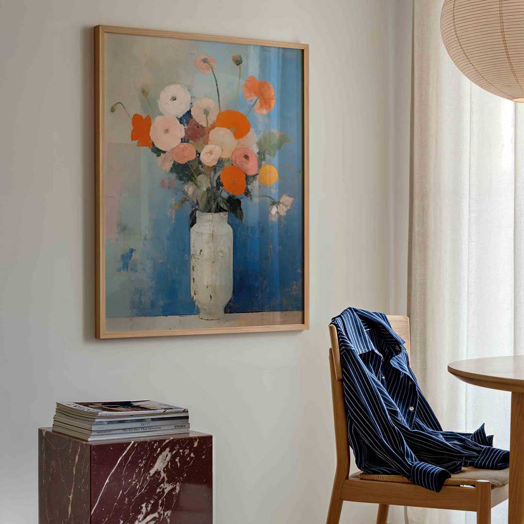 Bloemen in vaas – bloemen poster in staand formaat