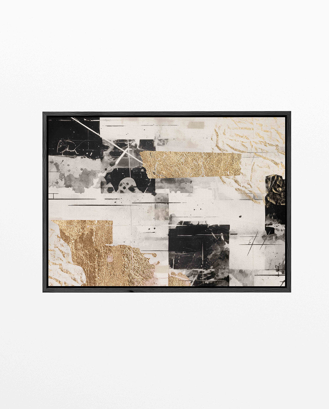 Gelaagde compositie – Abstract kunstwerk – liggend abstract kunstwerk