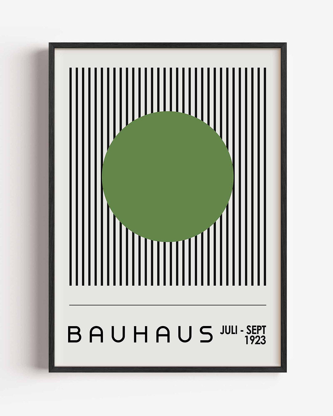Lijnen en cirkel – staande Bauhaus poster als wanddecoratie