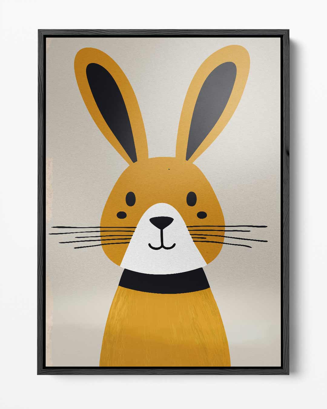 Schattig Konijn Illustratie – portret kunstwerk als wanddecoratie