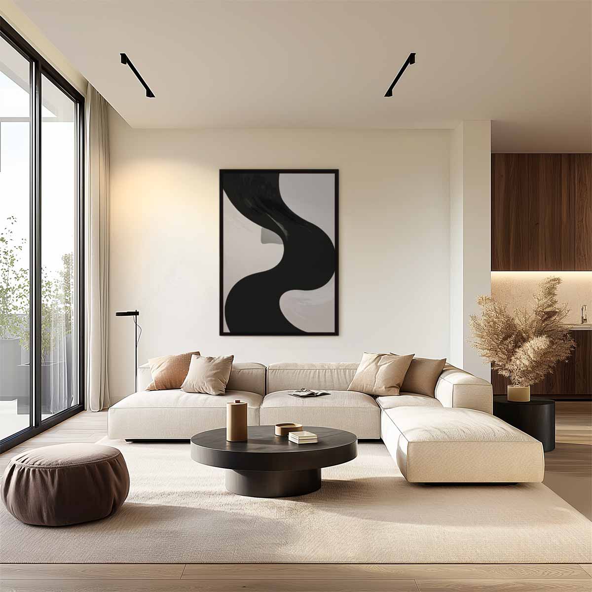 Stromende Schaduw – plexiglas wanddecoratie in portret formaat