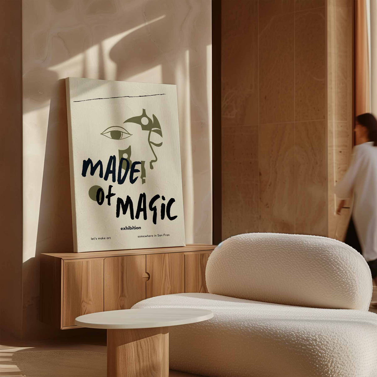 Made of Magic kunsttentoonstelling – modern portret kunstwerk van WallArtistic