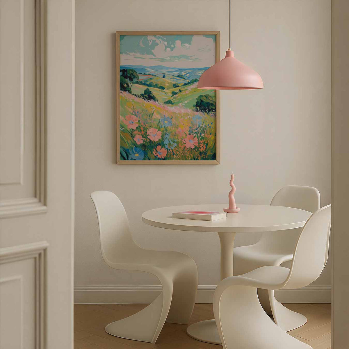 Zomerse Bloemenweide – bloemen poster in staand formaat