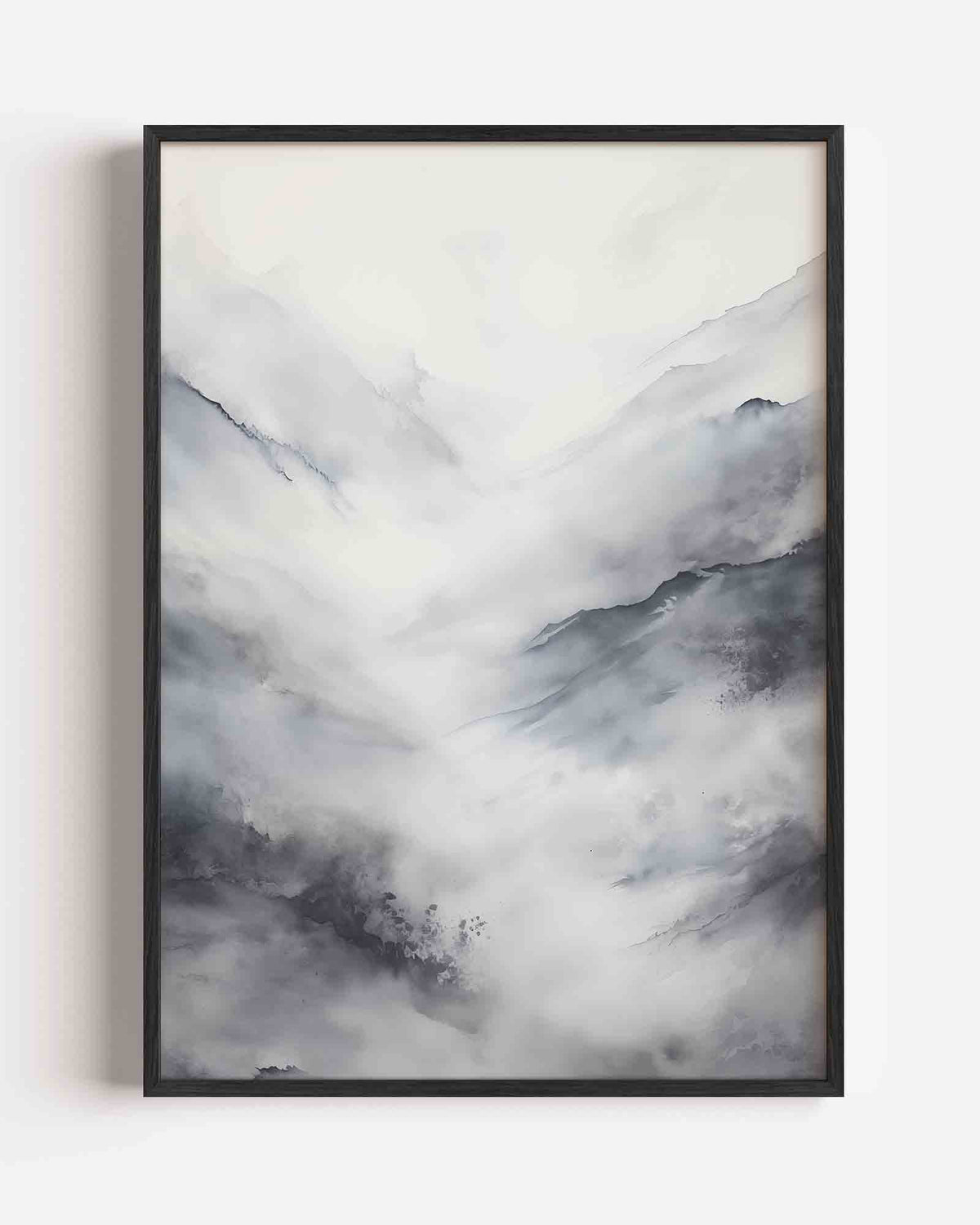 Mistige bergen – natuur portret poster als wanddecoratie