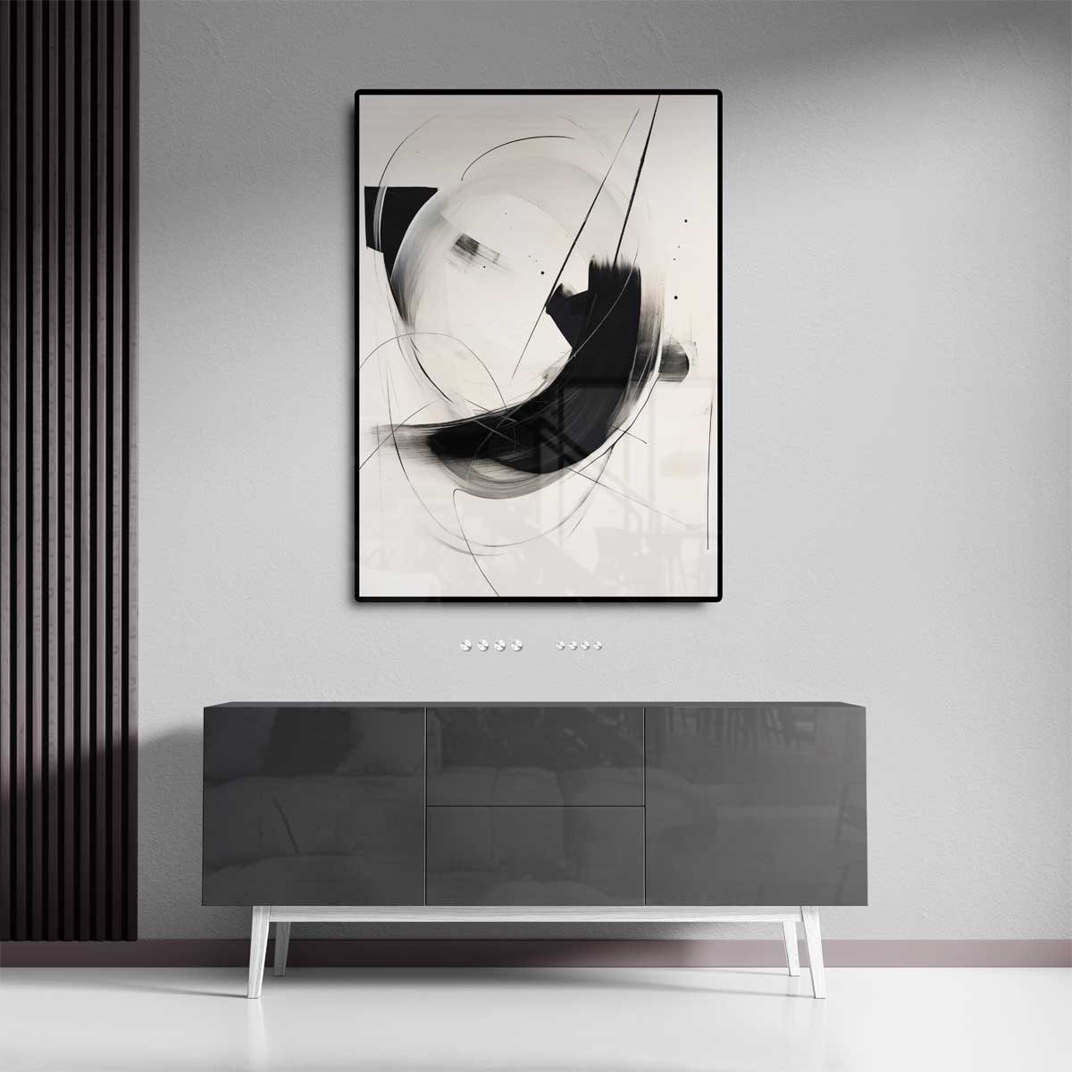 Dans van Zwart en Wit – staand kunstwerk voor modern interieur