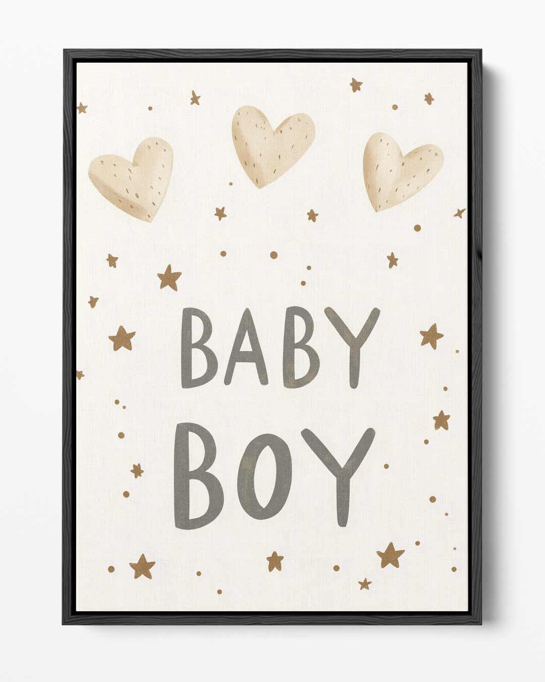 Baby Boy Sterrenhemel Poster – portret kunstwerk als wanddecoratie