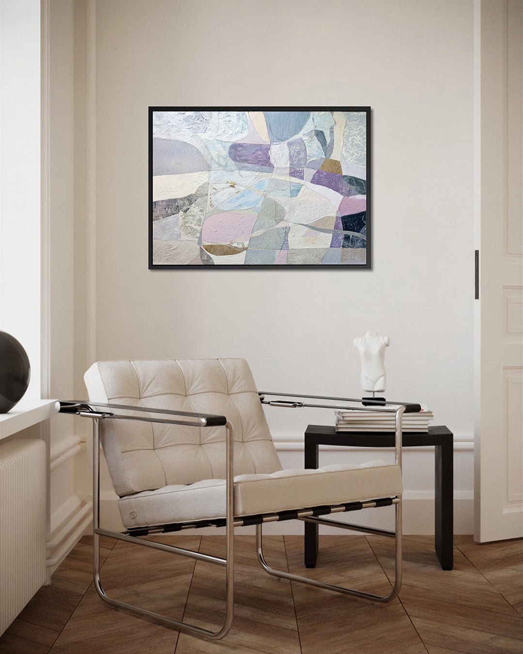 Organische vormen compositie – Pastelkleuren – kunstwerk op canvas, dibond of plexiglas