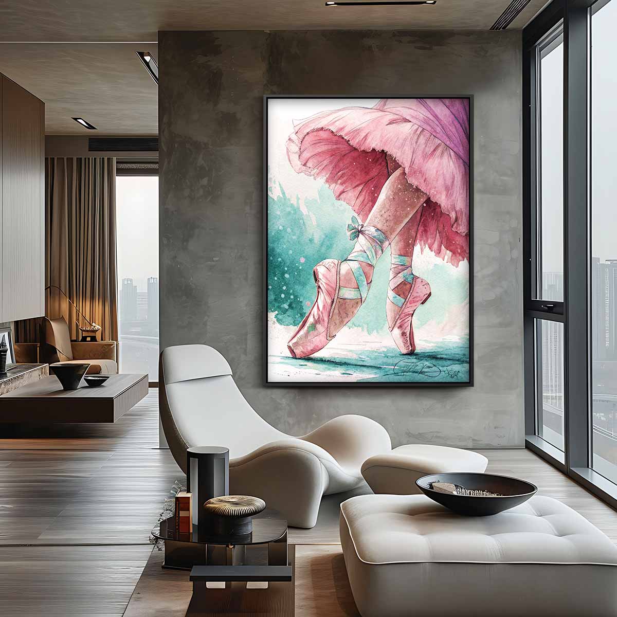 Elegantie in beweging – staand kunstwerk voor modern interieur